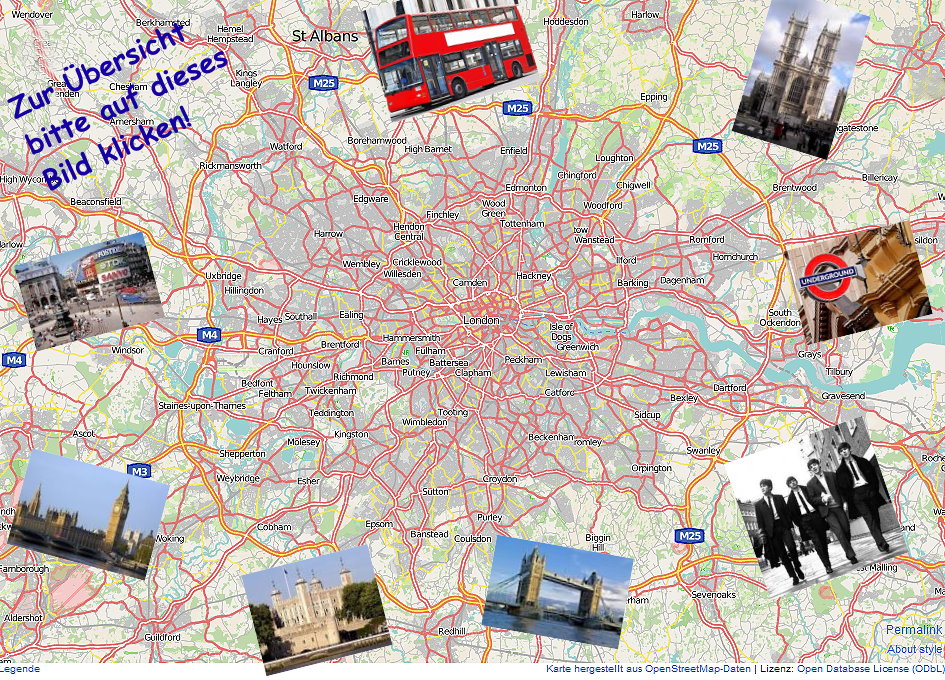 Beim Anklicken dieser Karte ffnet sich ein neues Fenster mit der bersicht aller hier beschriebenen rtlichkeiten von London.